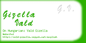 gizella vald business card